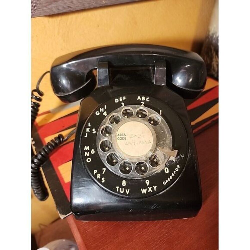 Vintage Stromberg Carlson Telephone Black Rotary Dial‎ Desk Phone 210558